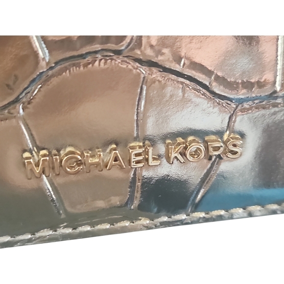 MICHAEL Michael Kors Medium Metallic Crocodile Embossed Leather Crossbod… - Picture 9 of 9